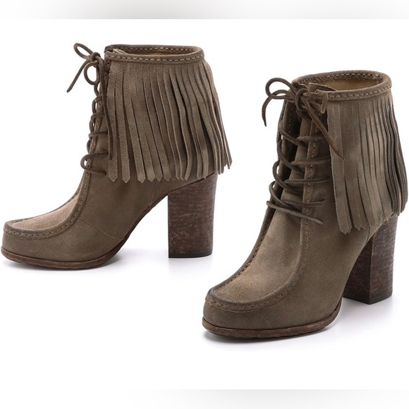 Frye Parker Fringe Leather Suede Boot - Picture 4 of 9